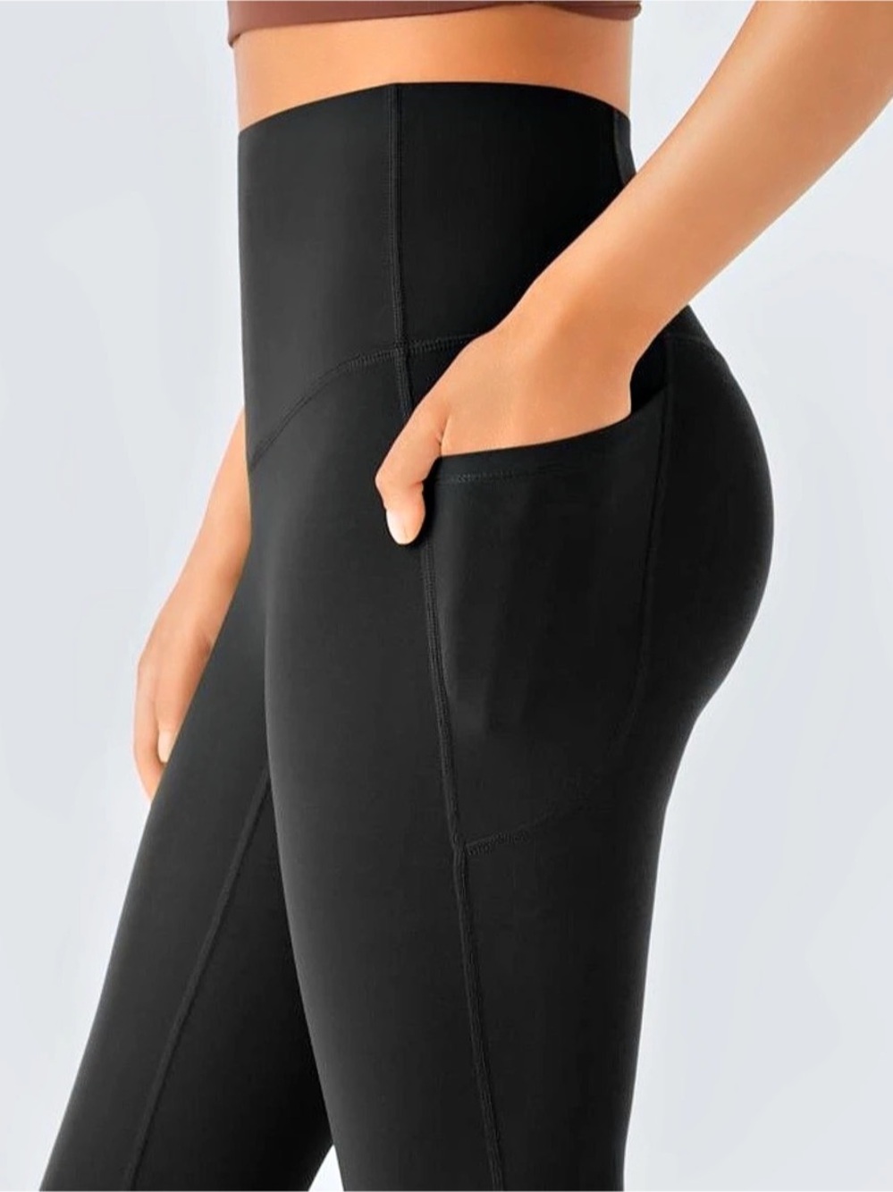 Halara UltraSculpt High Waisted Tummy Control Pocket Shaping Yoga Bootcut - Picture 4 of 6